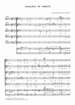 page one of Adoramus Te Christe (Piano, Vocal & Guitar Chords)