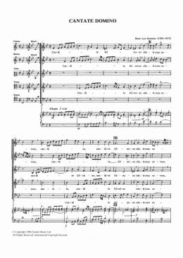 page one of Cantate Domino (Piano, Vocal & Guitar Chords)