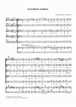 page one of Justorum Animae (Piano, Vocal & Guitar Chords)