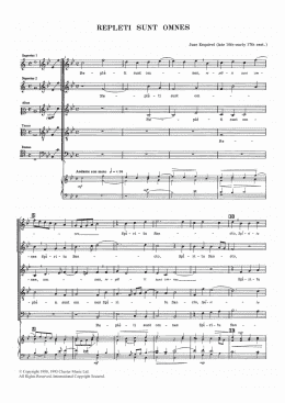 page one of Repleti Sunt Omnes (Piano, Vocal & Guitar Chords)