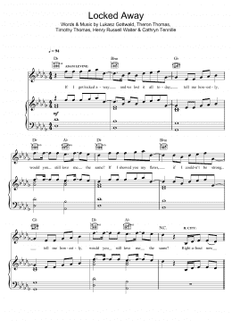 page one of Locked Away (featuring Adam Levine) (Piano, Vocal & Guitar Chords)
