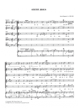 page one of Stetit Jesus (SATB Choir)
