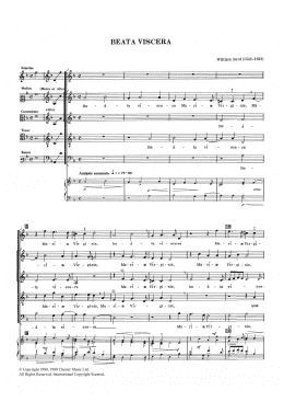page one of Beata Viscera (SATB Choir)