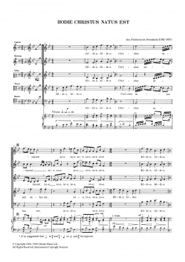 page one of Hodie Christus Natus Est (SATB Choir)