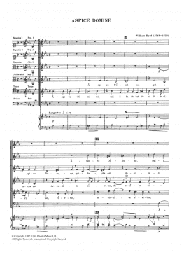 page one of Aspice Domine (SATB Choir)
