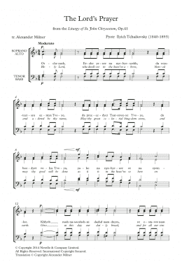 page one of The Lord's Prayer (SATB Choir)