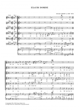 page one of Exaudi Domine (SATB Choir)
