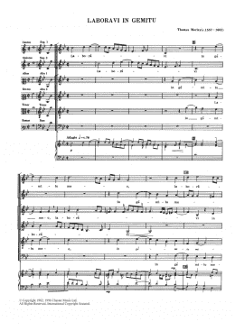 page one of Laboravi In Gemitu (SATB Choir)
