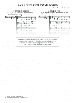 page one of Four Rounds From "Pammelia" (SATB Choir)