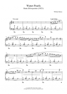 page one of Water-Pearls (From 'Silverpoints') (Piano Solo)