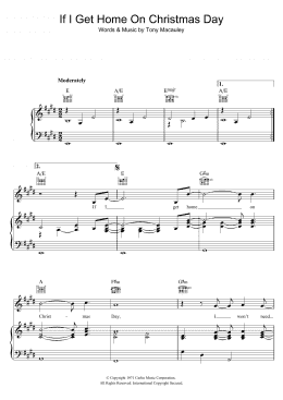 page one of If I Get Home On Christmas Day (Piano, Vocal & Guitar Chords)