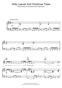 page one of Holly Leaves And Christmas Trees (Piano, Vocal & Guitar Chords)