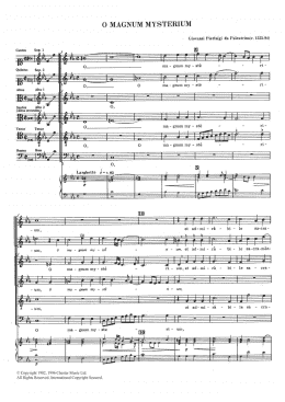 page one of O Magnum Mysterium (SATB Choir)