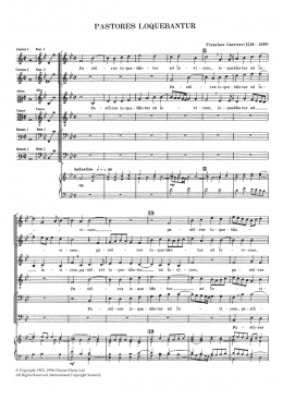 page one of Pastores Loquebantur (SATB Choir)