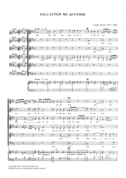 page one of Peccantem Me Quotidie (SATB Choir)
