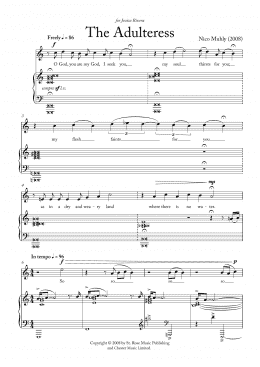 page one of The Adulteress (Piano & Vocal)