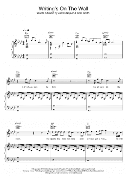 page one of Writing's On The Wall (from James Bond: Spectre) (Piano, Vocal & Guitar Chords)