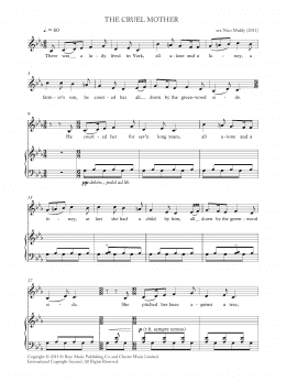 page one of The Cruel Mother (from 'Four Traditional Songs') (Piano & Vocal)