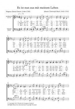 page one of Es Ist Nun Aus Mit Meinem Leben (SATB Choir)