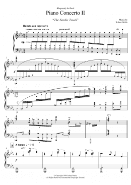 page one of Piano Concerto: II. The Nordic Touch (Piano Solo)