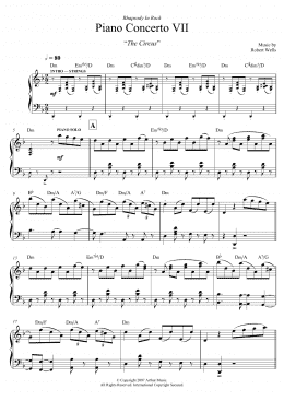 page one of Piano Concerto: VII. The Circus (Piano Solo)