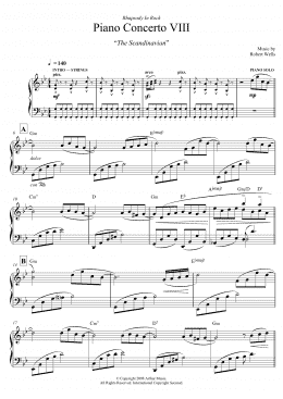 page one of Piano Concerto: VIII. The Scandinavian (Piano Solo)