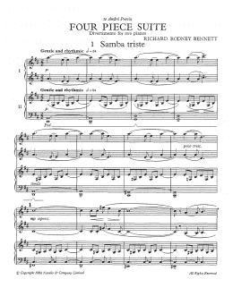 page one of Four Piece Suite (for 2 pianos) (Piano Duet)