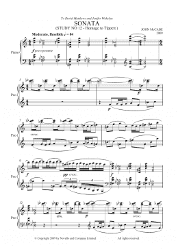 page one of Sonata (Study No. 12) (Piano Solo)