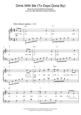 page one of Drink With Me (To Days Gone By) (from Les Miserables) (Piano, Vocal & Guitar Chords)