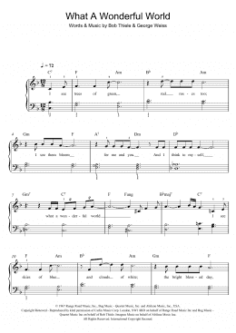 page one of What A Wonderful World (Beginner Piano (Abridged))