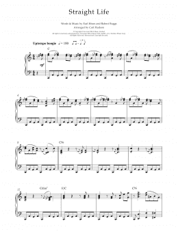 page one of Straight Life (Piano Solo)