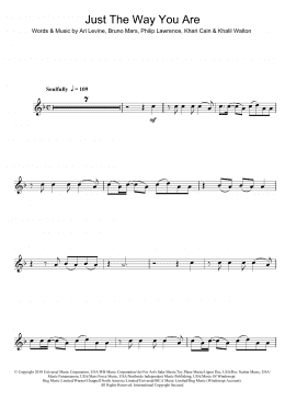 page one of Just The Way You Are (Flute Solo)