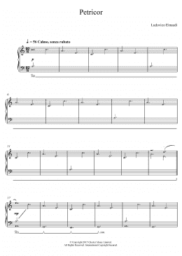 page one of Petricor (Piano Solo)