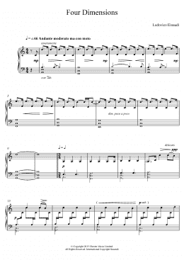 page one of Four Dimensions (Piano Solo)