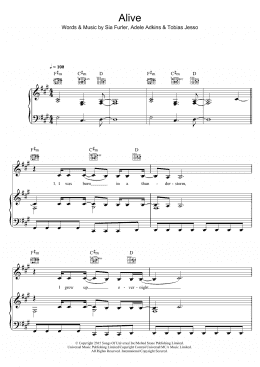 page one of Alive (Piano, Vocal & Guitar Chords)