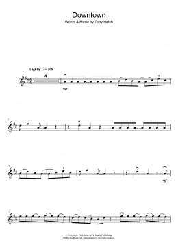 page one of Downtown (Violin Solo)
