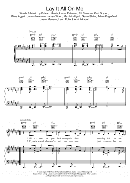 page one of Lay It All On Me (featuring Ed Sheeran) (Piano, Vocal & Guitar Chords)