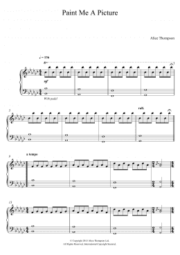 page one of Paint Me A Picture (Piano Solo)