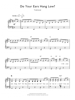 page one of Do Your Ears Hang Low (Piano & Vocal)