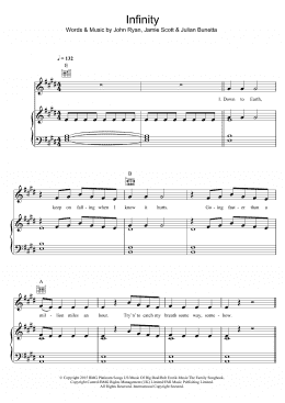 page one of Infinity (Piano, Vocal & Guitar Chords)