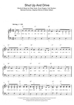 page one of Shut Up And Drive (Piano, Vocal & Guitar Chords)
