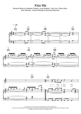 page one of Kiss Me (Piano, Vocal & Guitar Chords)