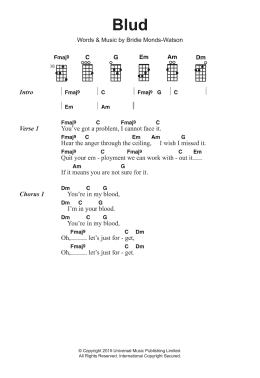 page one of Blud (Piano, Vocal & Guitar Chords)