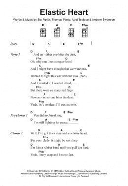 page one of Elastic Heart (Piano, Vocal & Guitar Chords)