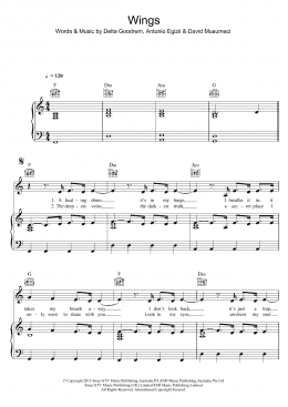 page one of Wings (Piano, Vocal & Guitar Chords)
