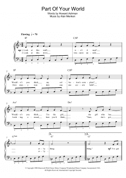 page one of Part Of Your World (from The Little Mermaid) (Beginner Piano (Abridged))