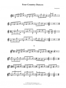 page one of Four Country Dances (Easy Guitar)