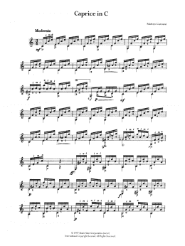 page one of Caprice In C (Easy Guitar)
