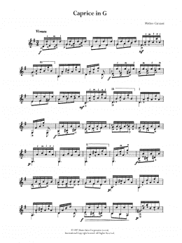 page one of Caprice In G (Easy Guitar)