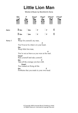 page one of Little Lion Man (Piano, Vocal & Guitar Chords)